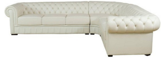 278-F8302B White Chaise Sectional