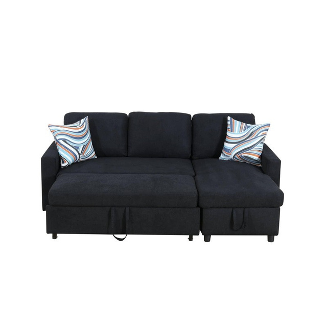 278-FF0005 Black Fabric Sofa Bed