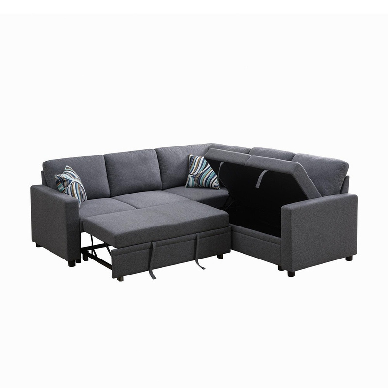 278-FF0052 Dark Gray Sackcloth Sofa