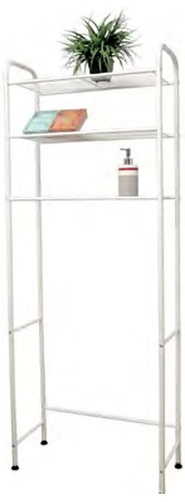 2007WH Bathroom Storage & Towel Rack (White)