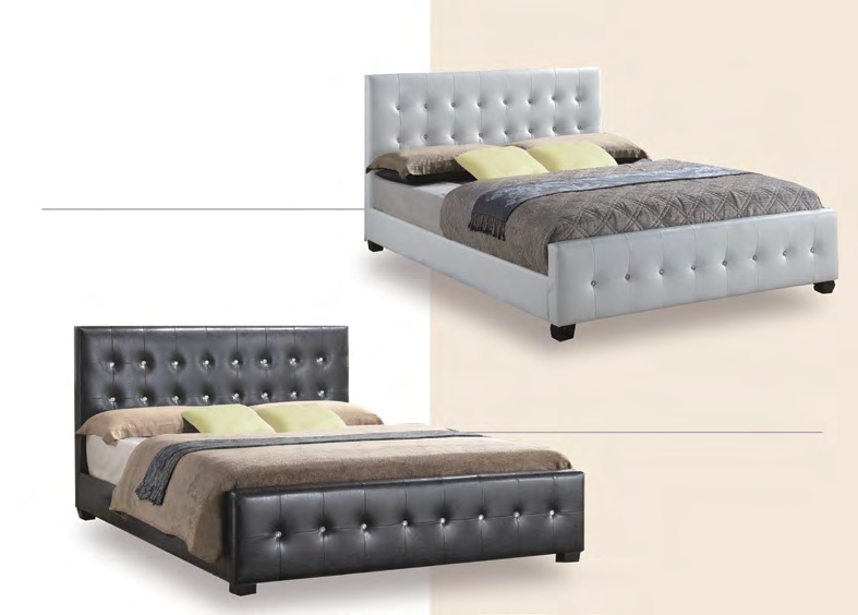 7020WH Modern White Platform Bed