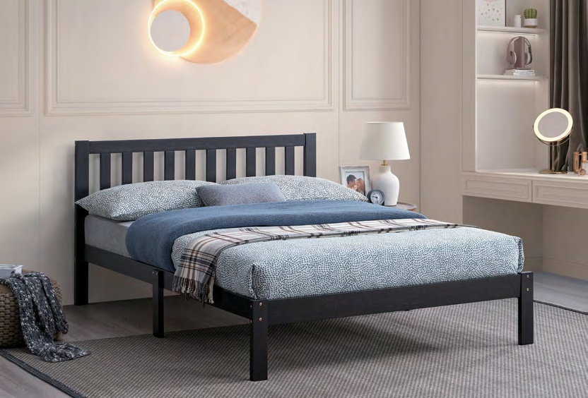7901T-CA / 7902F-CA Wooden Platform Bed (Twin / Full - Cappuccino)