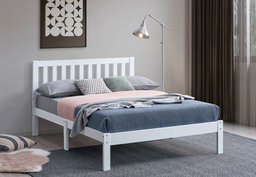 7901T-WH / 7902F-WH Wooden Platform Bed (Twin / Full - White)