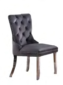1200GRAY-CHROME Modern Dining Chair