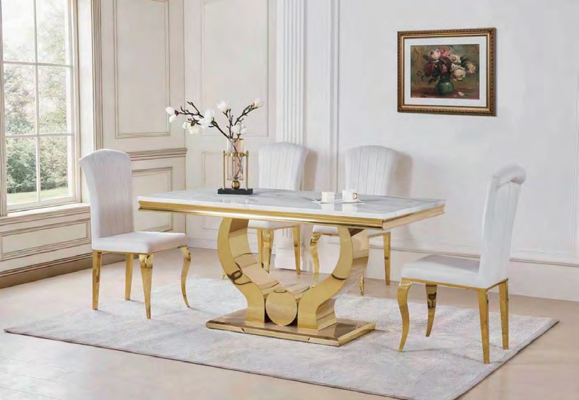 3016T / 3000WH Luxury Marble Dining Set