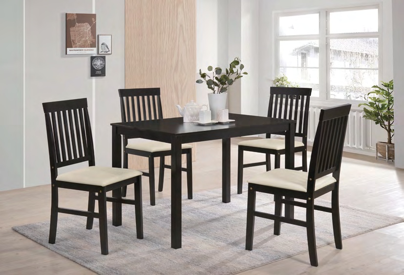 4114CA Classic Cappuccino 5-PC Breakfast Nook Dining Set