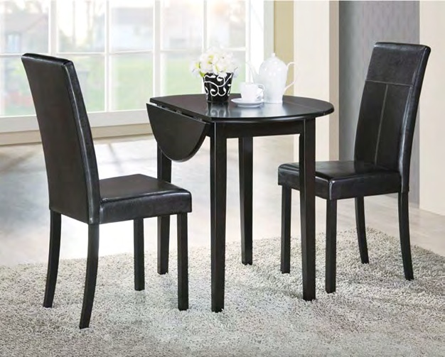 4138 / 4107 Modern Round Drop-Leaf Dining Set