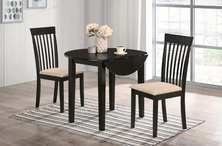 4138 / 4109 Modern Round Drop-Leaf Dining Set