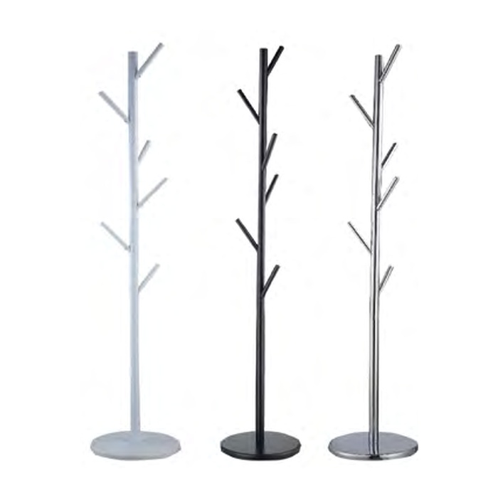 2050 (WH / BK / CHROM) Freestanding Metal Coat Rack